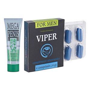 Pachet Cremă Mega Penis + Pastile Viper FR 4 pe SexLab