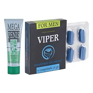 Pachet Cremă Mega Penis + Pastile Viper FR 4 pe SexLab