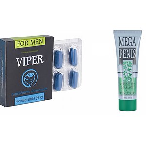 Pachet Crema Mega Penis + Pastile Viper FR 4 pe SexLab