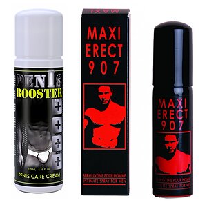 Pachet Cremă Pentru Potență Penis Booster 125ml + Spray Pentru Potență Maxi Erect 907 pe SexLab