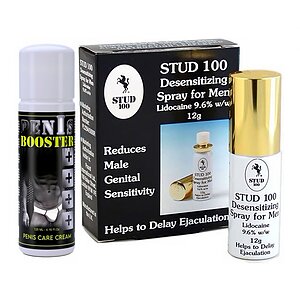 Pachet Cremă Pentru Potență Penis Booster 125ml + Spray Stud 100 Original pe SexLab