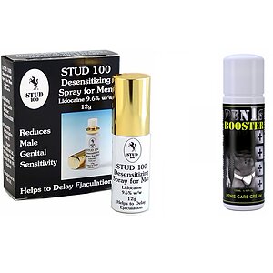Pachet Cremă Pentru Potență Penis Booster + Spray Stud 100 Original pe SexLab