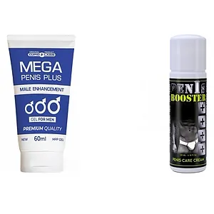 Pachet Gel Mărire Penis Mega Penis Plus Și Cremă Pentru Potență Penis Booster 125ml pe SexLab