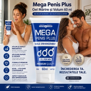Pachet Gel Mărire Penis Mega Penis Plus 65ml Și Gel Ejaculare Prematură Bull Power Delay 30ml