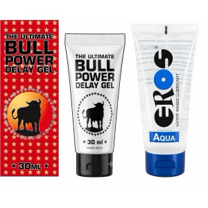 Pachet Lubrifiant Eros Aqua + Gel Ejaculare Prematură Bull Power Delay 30ml Pachet Lubrifiant Eros Aqua + Gel Ejaculare Prematură Bull Power Delay 30ml pe Sexlab.ro