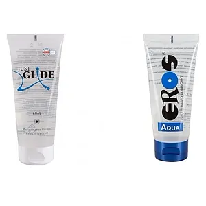 Pachet Lubrifiant Eros Aqua 200ml + Lubrifiant Just Glide Anal 200ml pe SexLab