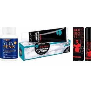 Pachet Maraton Viril: Kit 3-în-1 pentru Erecție Max Pachet Maraton Viril: Kit 3-în-1 pentru Erecție Max pe Sexlab.ro