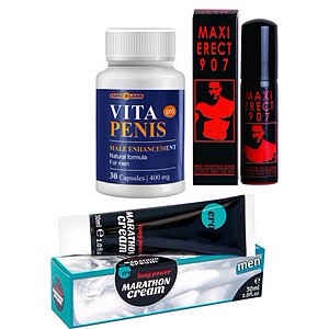 Pachet Maraton Viril: Kit 3-în-1 pentru Erecție Max pe SexLab