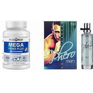 Pachet Parfum cu Feromoni Pheromen + Pastile Marirea Penisului Mega Penis Plus pe SexLab