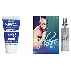 Pachet Parfum cu Feromoni Pheromen 15ml Si Gel Marire Penis Mega Penis Plus 65ml pe SexLab