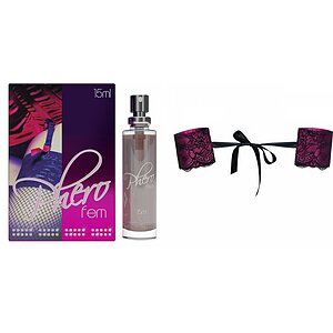 Pachet Parfum Feromoni PheroFem + Catuse Obsessive Roseberry Mov pe SexLab