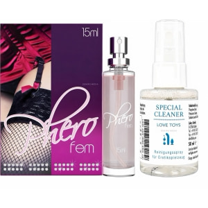 Pachet Parfum Feromoni PheroFem 15ml + Special Cleaner Love Toys 50ml Pachet Parfum Feromoni PheroFem 15ml + Special Cleaner Love Toys 50ml pe Sexlab.ro