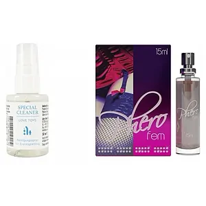 Pachet Parfum Feromoni PheroFem 15ml + Special Cleaner Love Toys 50ml pe SexLab