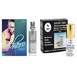 Pachet Parfum Feromoni Pheromen 15ml + Spray Stud 100 Original Pachet Parfum Feromoni Pheromen 15ml + Spray Stud 100 Original pe SexLab