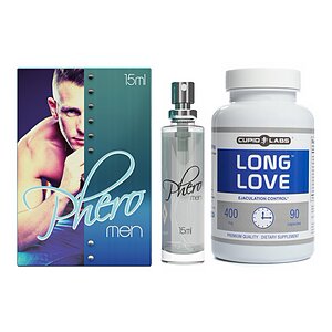 Pachet Parfum Feromoni Pheromen Și Pastile Ejaculare Precoce Long Love pe SexLab