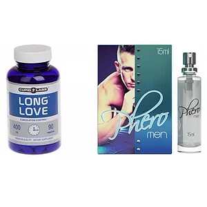 Pachet Parfum Feromoni Pheromen Si Pastile Ejaculare Precoce Long Love pe SexLab