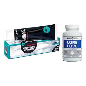 Pachet Pastile Ejaculare Precoce Long Love 90buc + Penis Marathon Long Power Creme 30ml pe SexLab