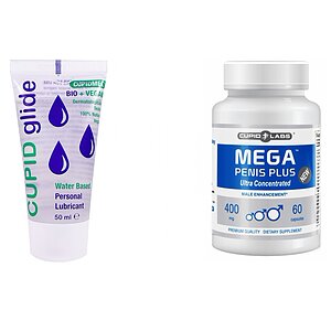 Pachet Pastile Marirea Penisului Mega Penis Plus + Lubrifiant Bio Cupid Glide pe SexLab
