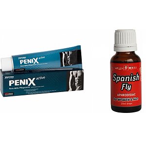 Pachet Picaturi Afrodisiace Spanish Fly + Crema Pentru Potenta Penix 75ml pe SexLab