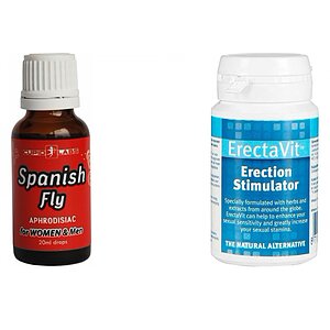 Pachet Picături Afrodisiace Spanish Fly + Pastile Erecție ErectaVit 15 capsule pe SexLab