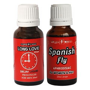 Pachet Picături Afrodisiace Spanish Fly 20ml + Picături Ejaculare Precoce Long Love 20ml pe SexLab