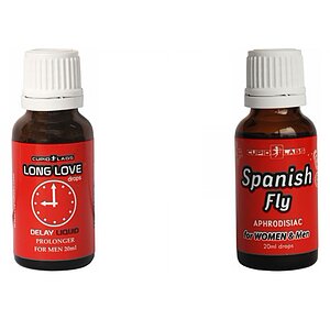 Pachet Picături Afrodisiace Spanish Fly 20ml + Picături Ejaculare Precoce Long Love 20ml pe SexLab