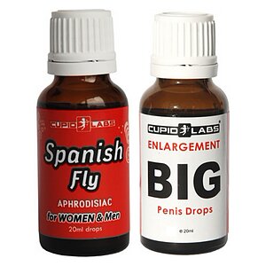 Pachet Picături Big Penis Drops 20ml + Picături Afrodisiace Spanish Fly 20ml pe SexLab