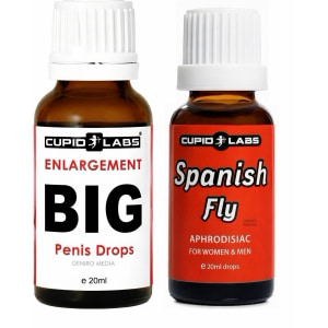 Pachet Picături Big Penis Drops 20ml + Picături Afrodisiace Spanish Fly 20ml pe Sexlab.ro