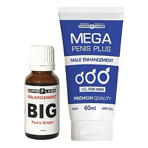 Pachet Picături Big Penis Drops 20ml Și Gel Mărire Penis Mega Penis Plus 65ml pe SexLab