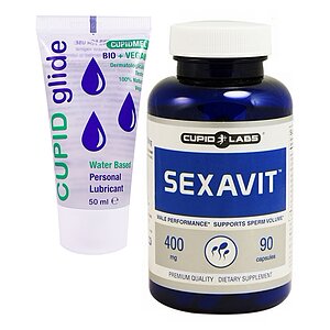 Pachet Promo Sexavit Potență 90 capsule + Lubrifiant Bio Cupid Glide pe SexLab
