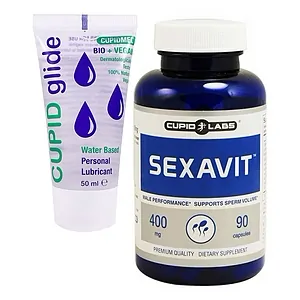 Pachet Promo Sexavit Potență 90 capsule + Lubrifiant Bio Cupid Glide pe SexLab