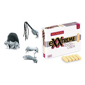 Pachet Set Limited Edition Lovers Fantasy Negru + Capsule Femei eXXtreme Libido Afrodisiac 5buc pe SexLab