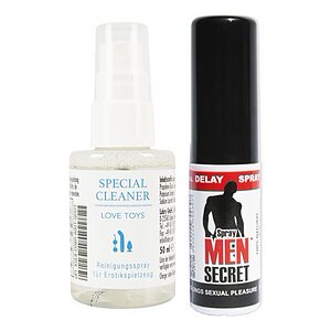Pachet Spray Ejaculare Precoce Men Secret 15ml + Special Cleaner Love Toys 50ml pe SexLab