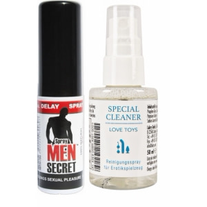 Pachet Spray Ejaculare Precoce Men Secret 15ml + Special Cleaner Love Toys 50ml Pachet Spray Ejaculare Precoce Men Secret 15ml + Special Cleaner Love Toys 50ml pe Sexlab.ro