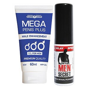 Pachet Spray Men Secret Și Gel Mega Penis Plus pe SexLab