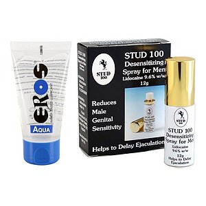 Pachet Spray Stud 100 Original + Lubrifiant Eros Aqua 50ml pe SexLab