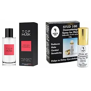 Pachet Spray Stud 100 Original + Parfum Feromoni Top Musk 75ml Pachet Spray Stud 100 Original + Parfum Feromoni Top Musk 75ml pe SexLab