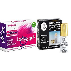 Pachet Spray Stud 100 Original + Pastile Libido Ladyagra 10buc pe SexLab