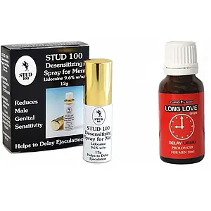 Pachet Spray Stud 100 Original + Picaturi Ejaculare Precoce Long Love 20ml pe SexLab