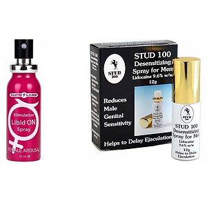 Pachet Spray Stud 100 Original + Spray Femei LibidON 30ml pe SexLab