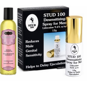 Pachet Spray Stud 100 Original + Ulei Masaj Grădina Plăcerii Kama Sutra 236ml Pachet Spray Stud 100 Original + Ulei Masaj Grădina Plăcerii Kama Sutra 236ml pe Sexlab.ro