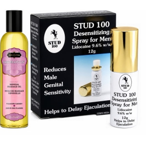 Pachet Spray Stud 100 Original + Ulei Masaj Grădina Plăcerii Kama Sutra 236ml Pachet Spray Stud 100 Original + Ulei Masaj Grădina Plăcerii Kama Sutra 236ml pe Sexlab.ro