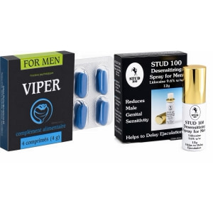 Pachet Spray Stud 100 + Pastile Potență Viper FR 4 Pachet Spray Stud 100 + Pastile Potență Viper FR 4 pe Sexlab.ro