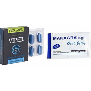 Pachet Stimulent Makagra Oral Jelly 10g + Pastile Potenta Viper FR pe SexLab