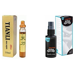 Pachet Tianli Ultra Power + Spray HOT Delay pe SexLab