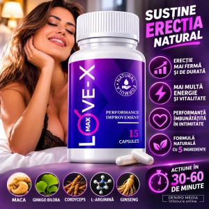 Pastile Love-X Max Pentru Erecție 15 capsule