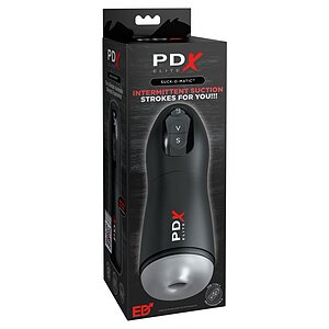 PDX Elite Masturbator Automat 7 Vibrații 7 Sucțiuni Reîncărcabil Negru