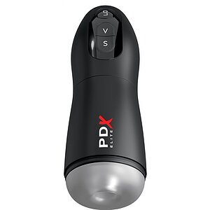 PDX Elite Masturbator Automat 7 Vibratii 7 Suctiuni Reincarcabil Negru pe SexLab