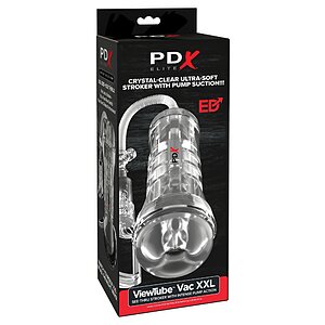 PDX ELITE ViewTube Vac XXL Pump cu EZ-Grip Transparent