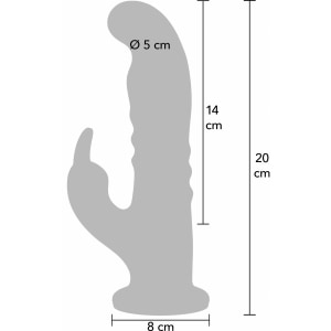 Playhouse Rabbit Rotativ Punct G — 10 Vibrații, 10 Rotații Albastru